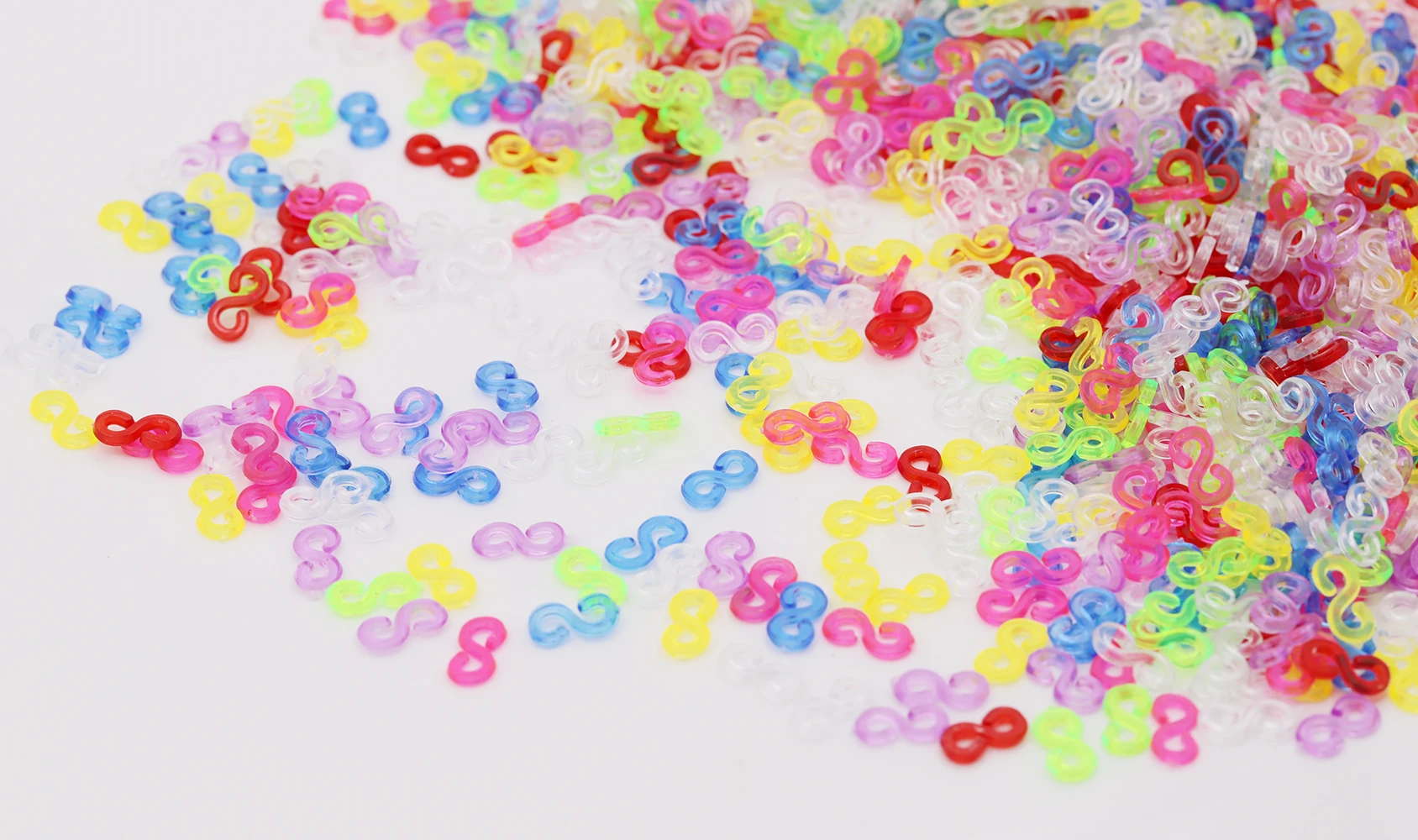 500/100Pcs 플라스틱 S C 클립 Loom 고무 밴드 클립 목걸이 팔찌에 대 한 아크릴 쥬얼리 커넥터 다채로운 걸쇠 만들기