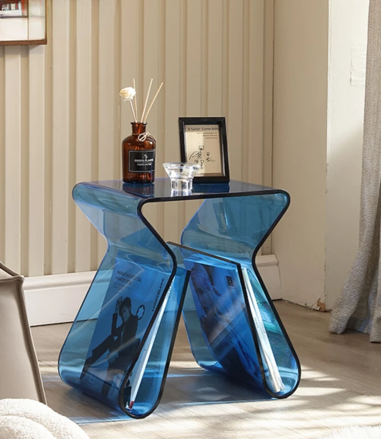 

Acrylic transparent sofa side table, household light luxury coffee table
