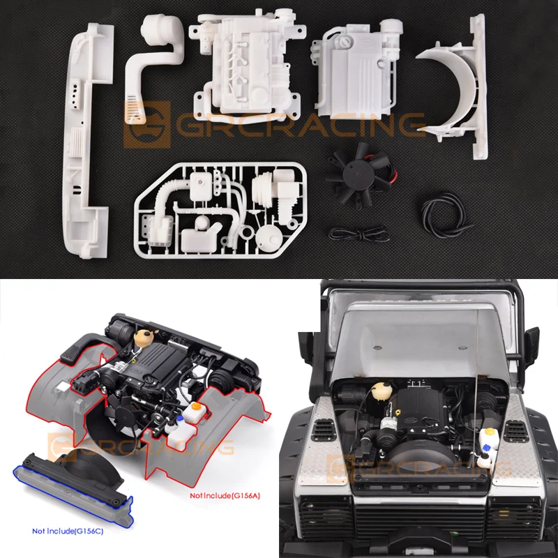 

Simulation Engine Decorative Parts Original Diesel Engine Appearance for 1/10 RC Crawler Car Traxxas TRX4 Land Rover Defender