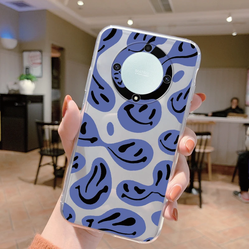 Clear Silicone TPU Phone Case with Print Design for Honor Magic 5 Lite & X9a 2023