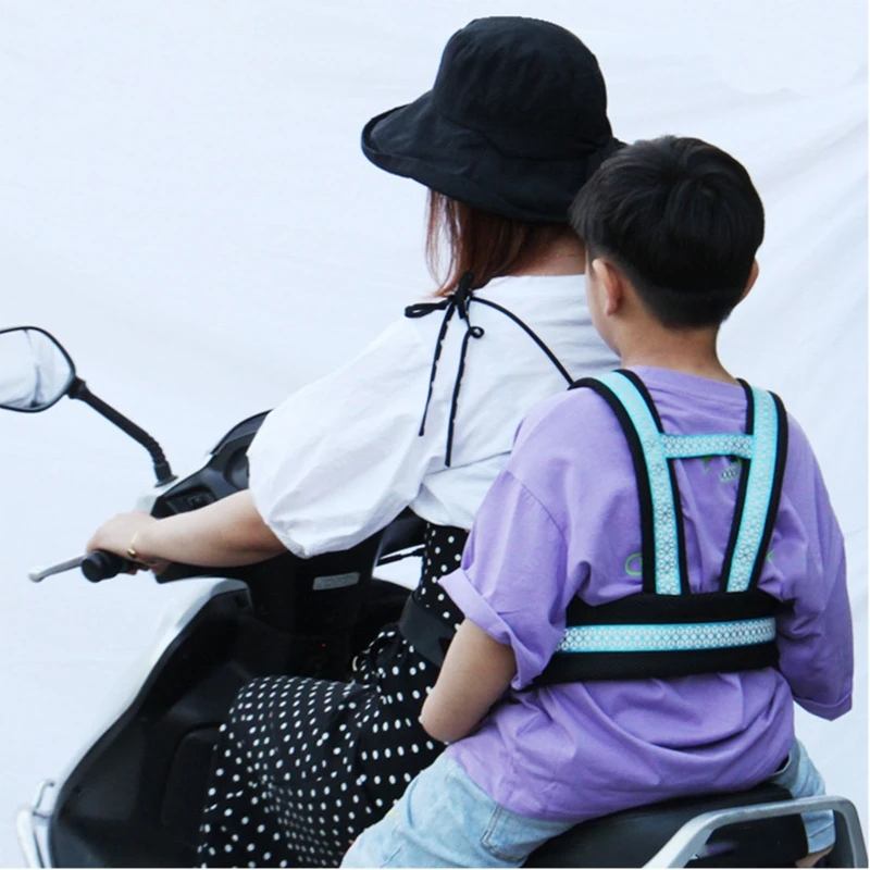 Child Motorcycle Safety Belt Harness Baby for Carrier for Seat Adjustable Breathable Safety Belt Kids Attached to Ad A2UB