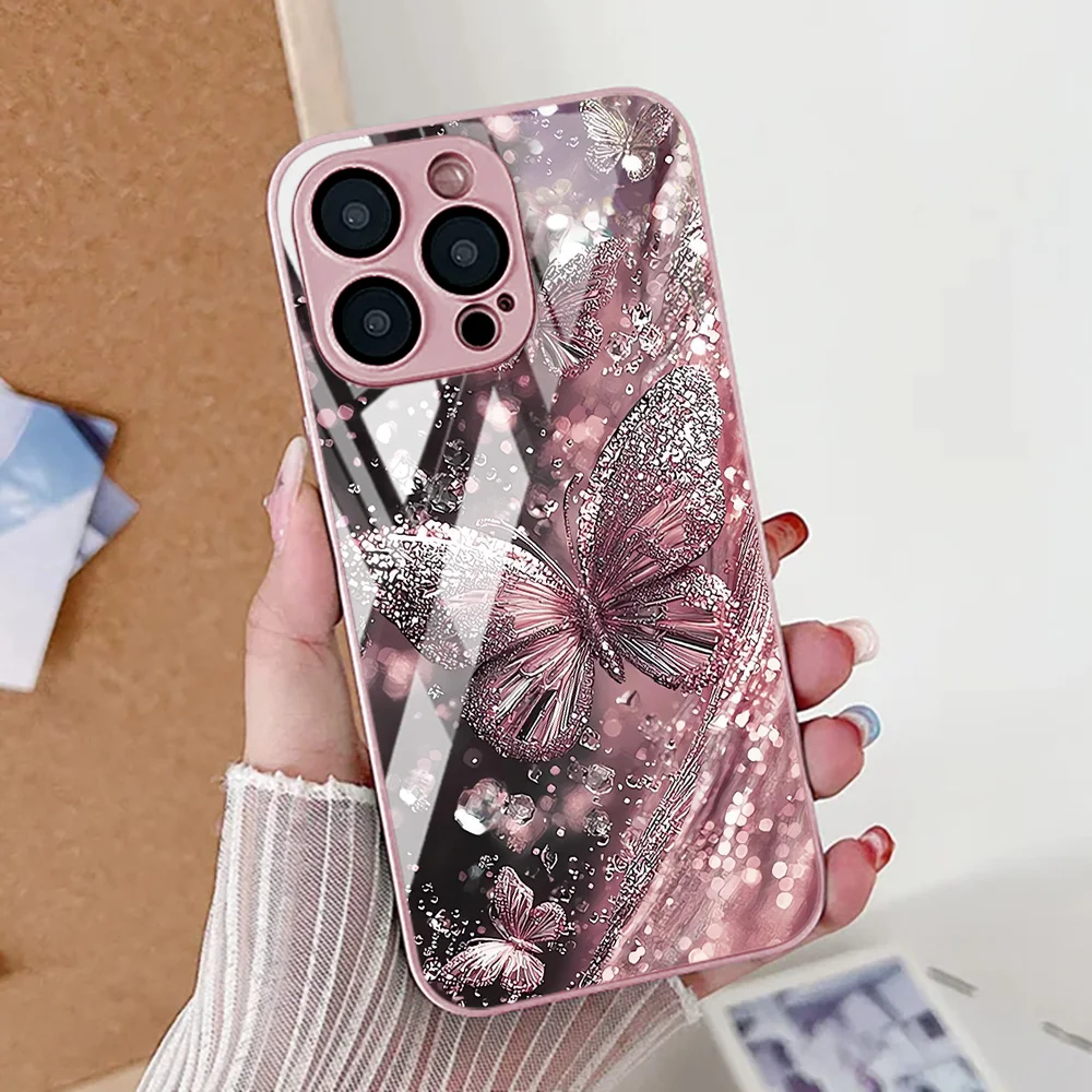 Butterfly Leopard Print Shockproof Phone Case