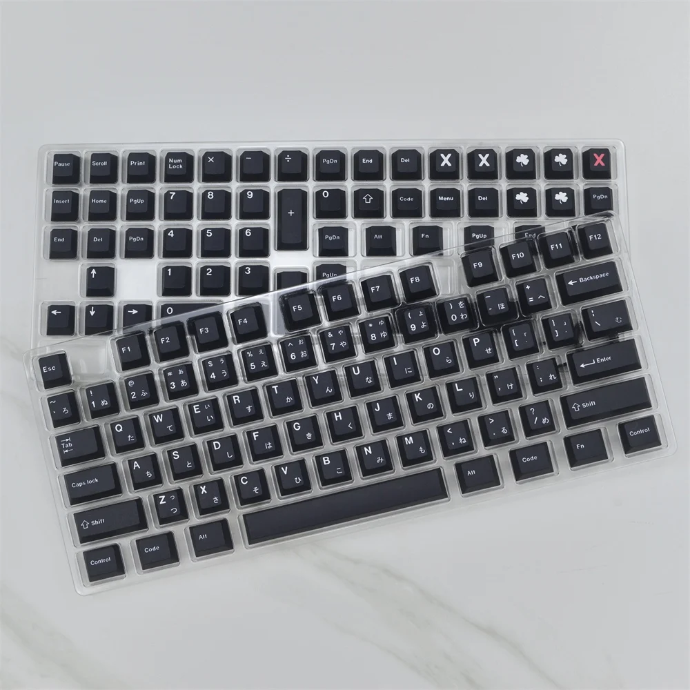 Keycap Teclado Mecânico Keycap Preto Perfil Cereja Gmk Wob Japonês Minimalista Pbt Sublimação Dye Interruptor mx 129 Chaves - Imagem 5