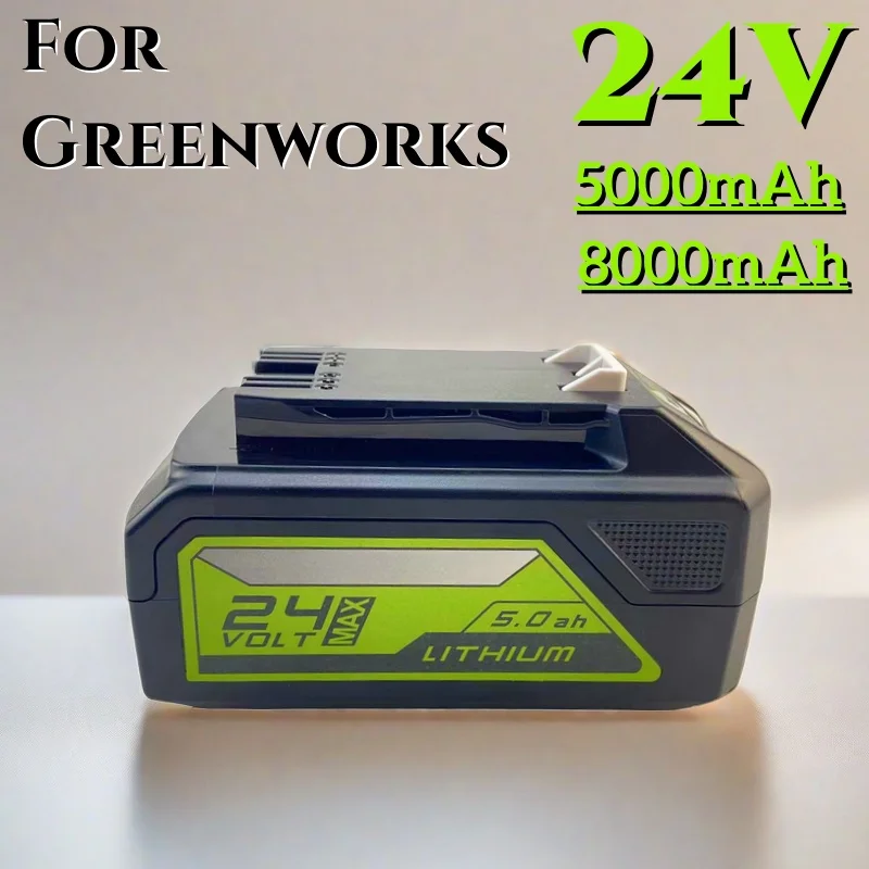 100% Nuovo Di Zecca Per Greenworks La Batteria Agli Ioni Di Litio 24V 5.0Ah/8.0Ah (Batteria Greenworks)