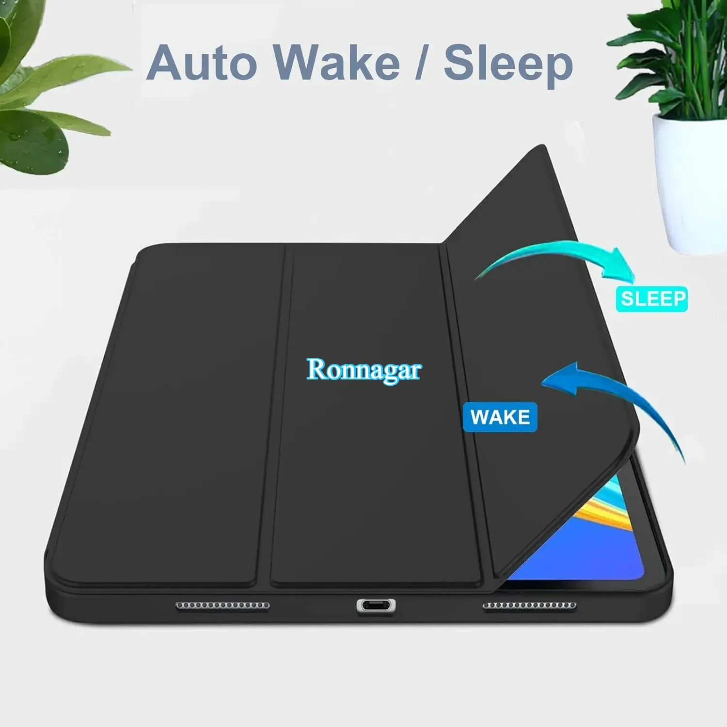 Universal Smart Tablet Stand Cover with Adjustable Viewing Angles