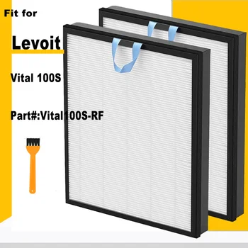 Filtro di ricambio compatibile con purificatore d'aria intelligente LEVOIT VITAL 100S, filtro a carbone attivo HEPA vero H13, Vital 100S-RF