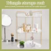 3 Layers Makeup Organizer Corner Desktop Cosmetic Rack Bathroom Clear Perfume Skin Care Product Storage Rack Multipurpose 3