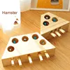 Wooden Cat Whack-a-mole Toy Cat Toy Hamster Toys Wooden Cat Toys For Play With Cat Cat Hamster Wooden Cute Funny 4