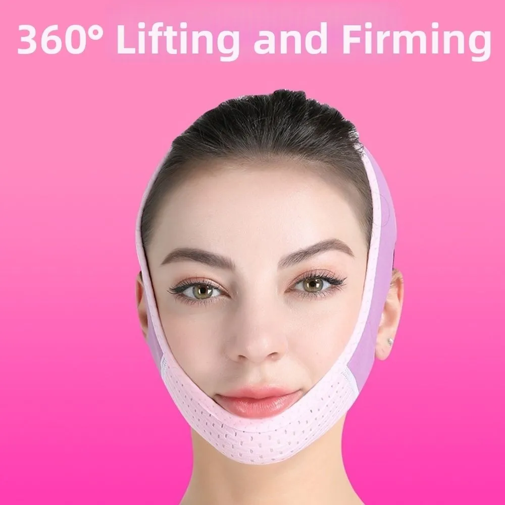 재사용 가능한 V-페이스 슬리밍 스트랩 조절 가능한 패스너 리프팅 뷰티 페이스 리프팅 업 마스크 얼굴 개선 통기성 V라인 쉐이퍼