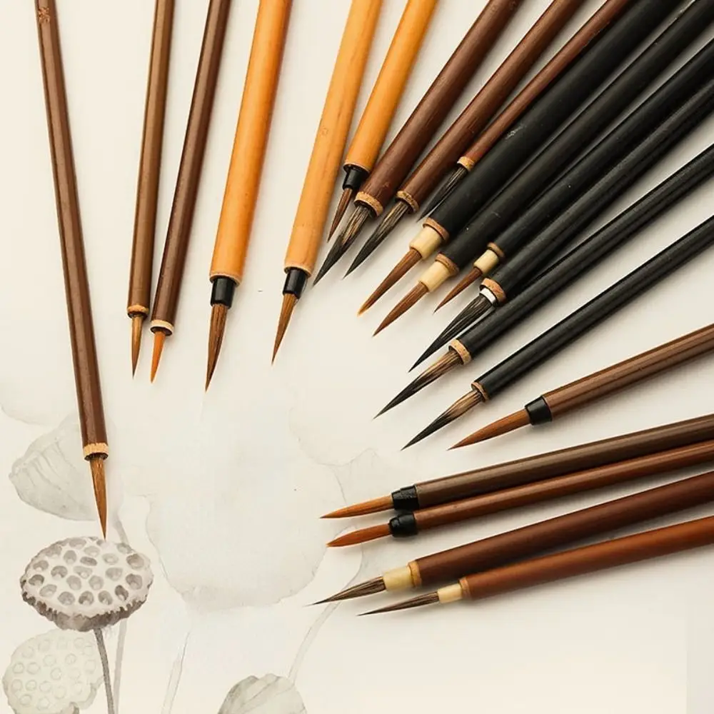 Outlining Brushes Fine Art Brush Set Chinese Painting Wolf Hair Small Brushes For Beginners Office Supplies