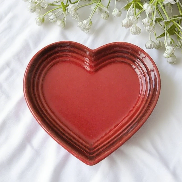 Gradient Heart-shaped Ceramic Pet Bowl, Anti-Vomiting Stress-Free, 12cm Underglaze Color Cat Bowl Dog Bowl-creative Pet Bowl 6