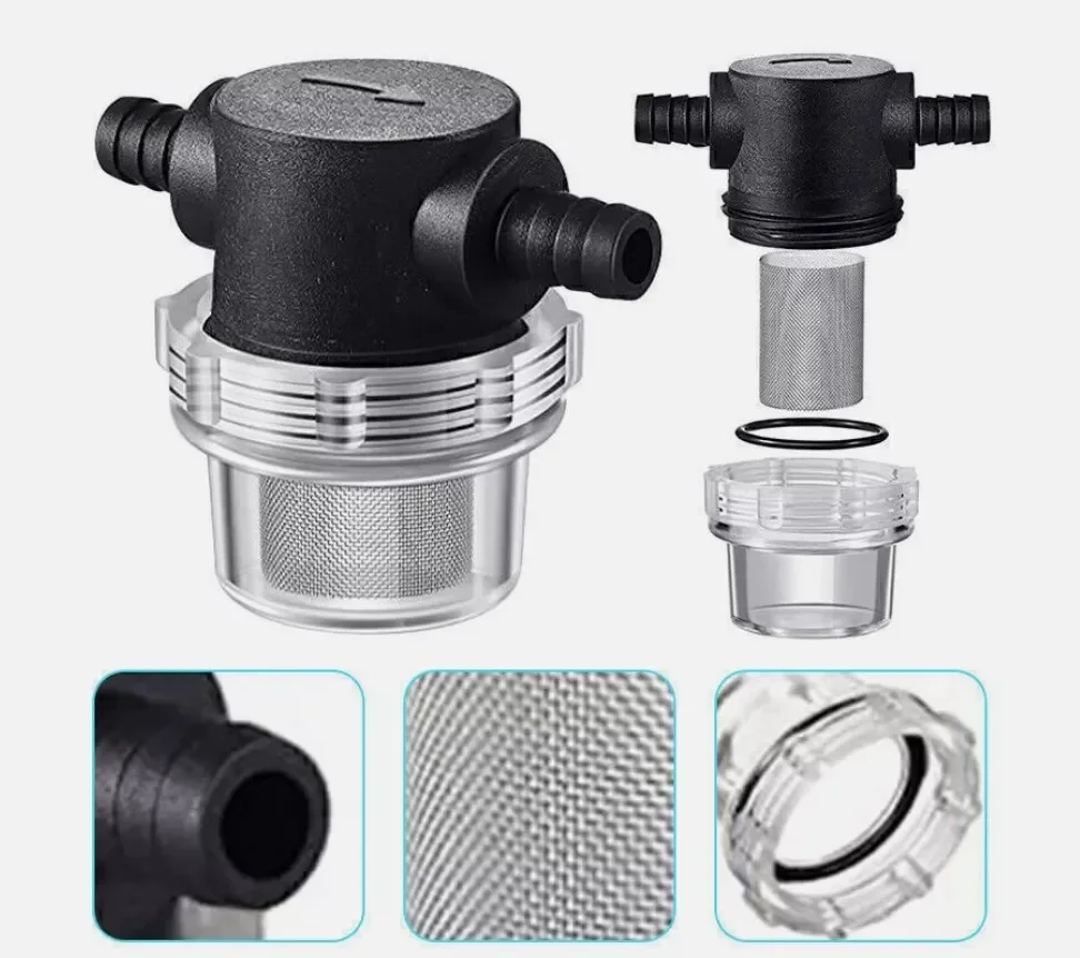 Water Pump Strainer Filter In-Line Strainer Water Pump Mesh Filter Tap Pipeline Purification Sediment Impurities