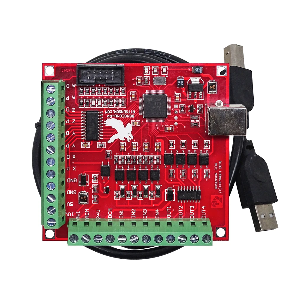 Placa De Fuga Cnc Usb Mach3 100khz 4 Eixos Interface Driver Controlador