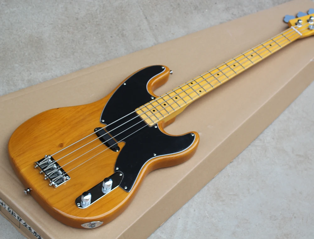 The-factory-sells-4-string-electric-bass-basswood-light-yellow-piano ...
