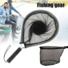 Hot Sale Fishing Accessories Fly Fishing Goods Landing Net with Corrosion Resistant Handle Knotless Mesh Gift for Friends Family