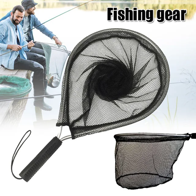 Hot Sale Fishing Accessories Fly Fishing Goods Landing Net with Corrosion Resistant Handle Knotless Mesh Gift for Friends Family