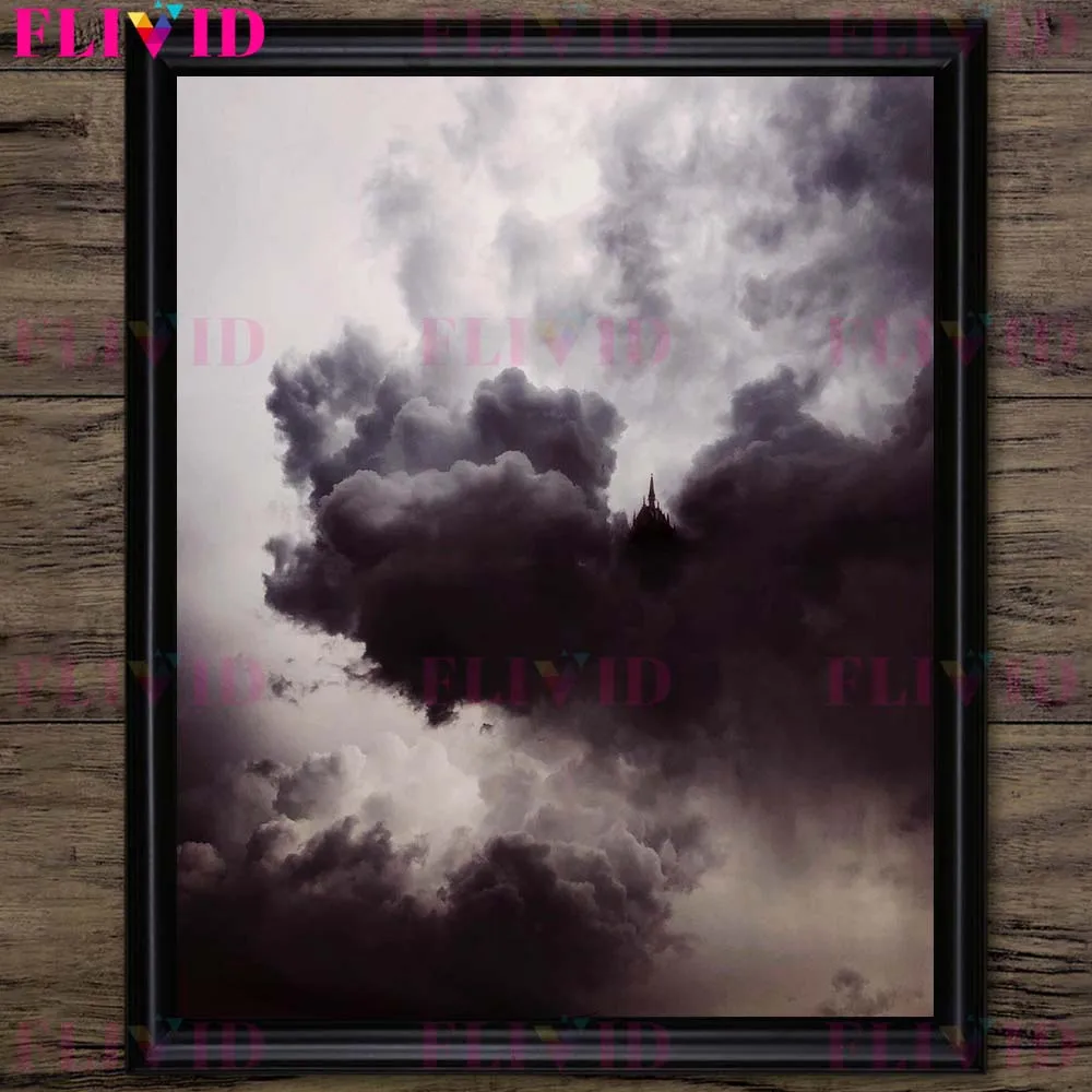Gothic Surrealism Castle Canvas Art Poster - Vintage Wall Decor