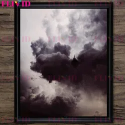 Gothic Surrealism Castle Canvas Art Poster - Vintage Wall Decor - 10X15cm NoFrame (D)
