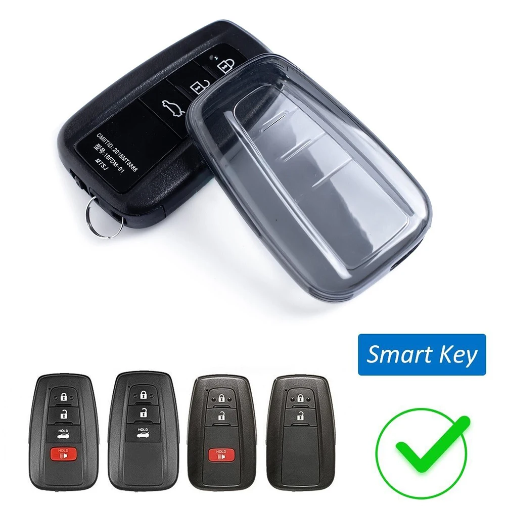 Black Transparent Car Key Fob Protective Case Cover