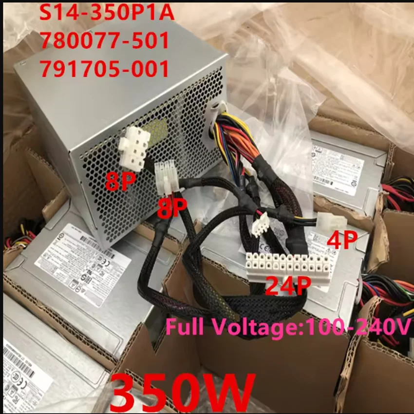 HP ML110 G9 Gen9 350W 전원 공급 장치 S14-350P1A 780077-501 791705-001 24+4+8+8PIN 고속 선박용 새 원본