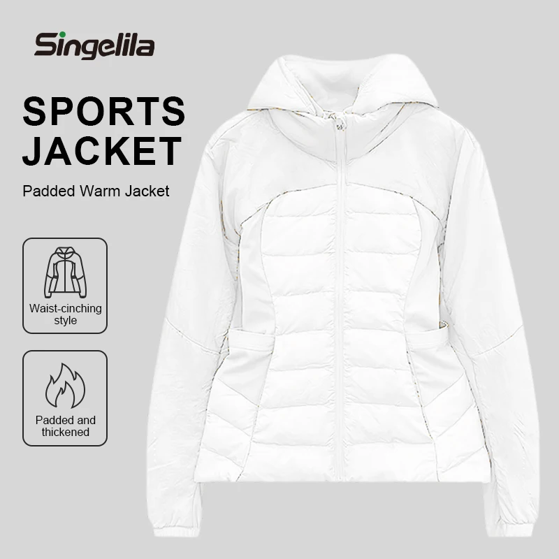 2026 Women's Golf Winter Coat-Slim Fit Multi-functional Cotton Warm Coat with Stylish Hood