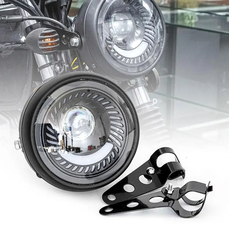 

6.5Inch Universal Motorcycle LED Headlight Retro Round Head Light Low Beam Headlamp Daytime Running Light Modified Accessories