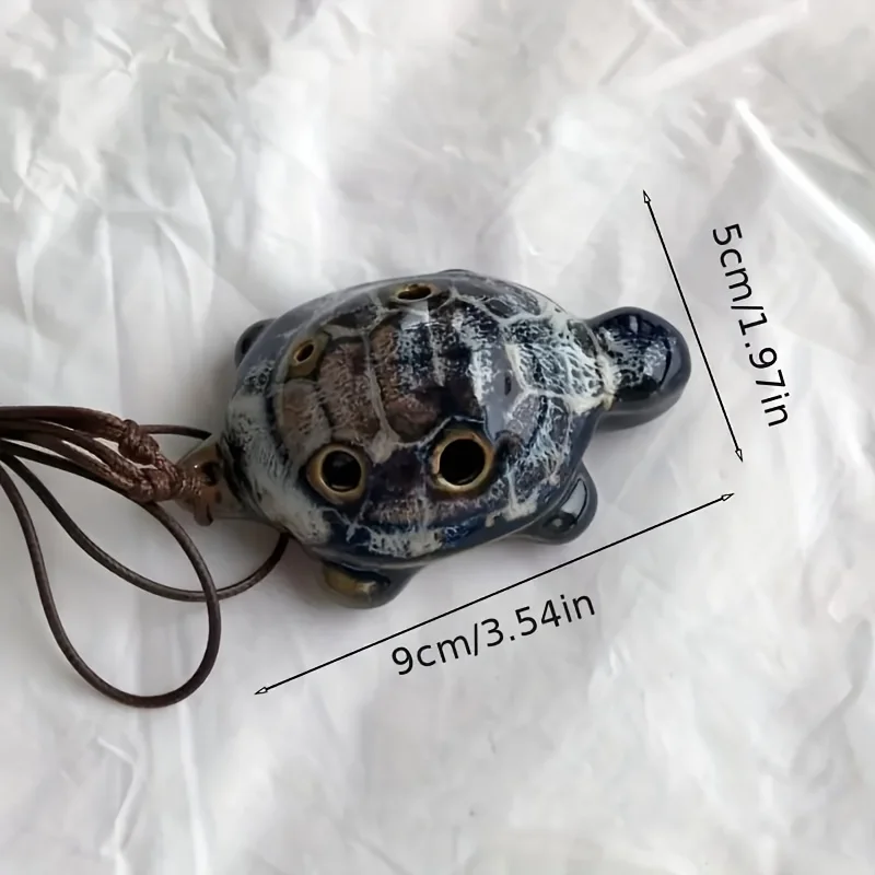 1pc-random,small turtle ocarina kiln color changing series 6 hole ocarina