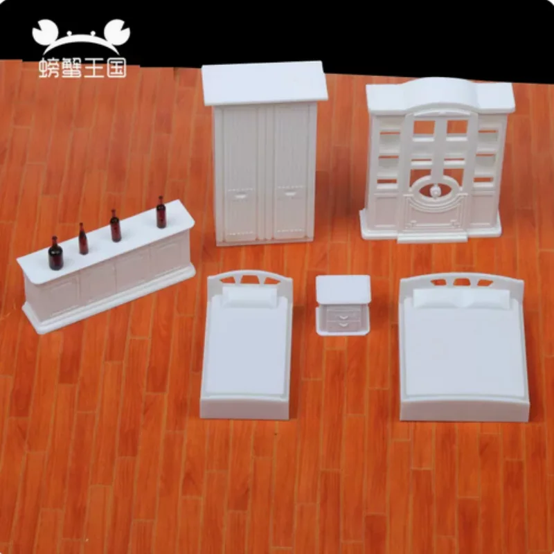 1:50 Scale Miniature Furniture Realistic DIY Model Dollhouse Office Kits Kitchen Accessories Tabletop Scenery DIY Craft Kits — view 2