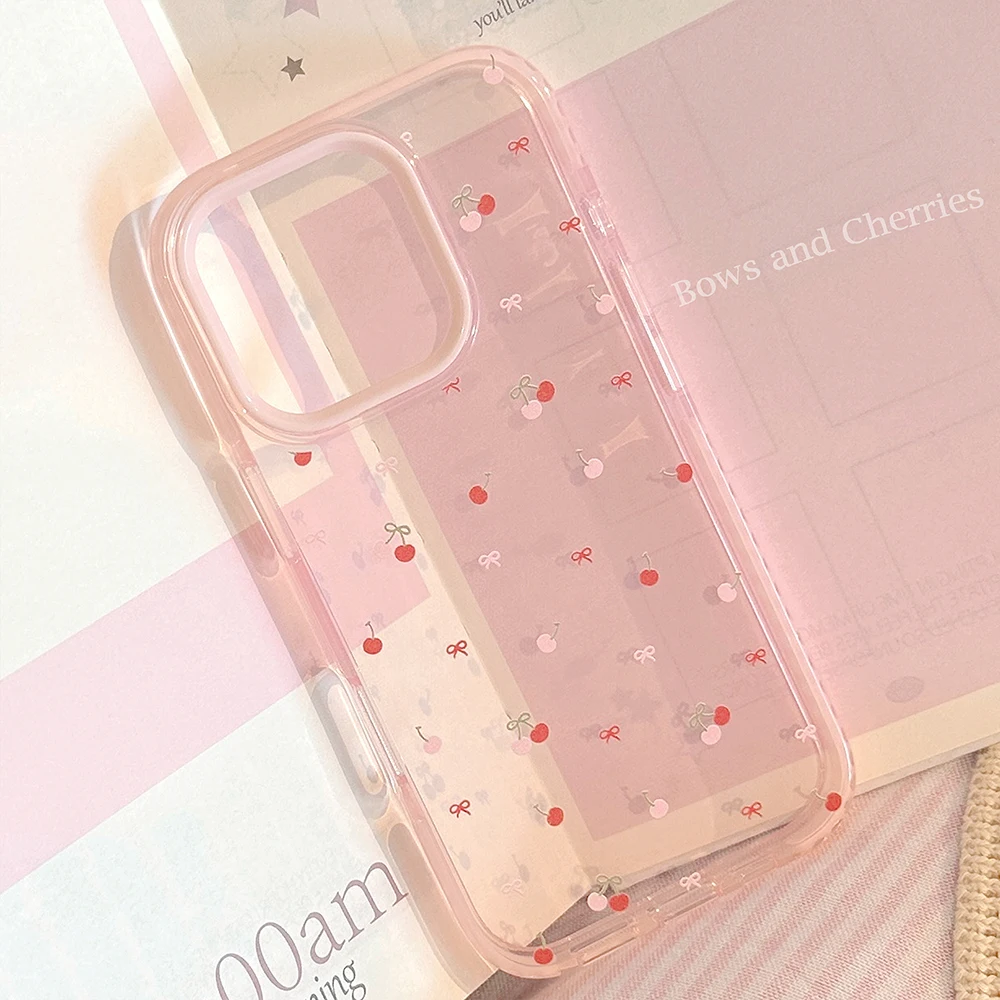 Lovely Red Cherry Shockproof Protective Clear Case - Soft & Cute Cover