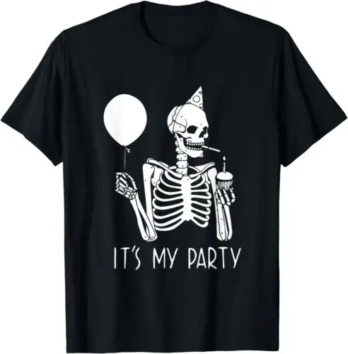 

Новинка, мой дневной костюм на Хэллоуин, череп со скелетом, футболка на день рождения