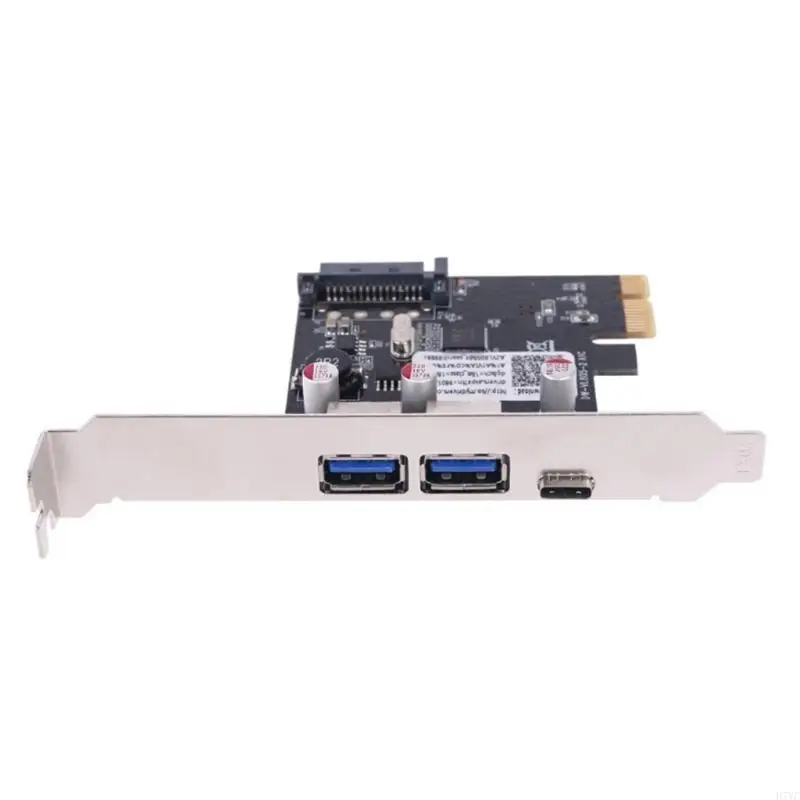 D7YC PCIe to USB Expansion Card Two Port typeA typeC Computer USB Performances