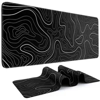1Pcs Gaming Mouse Large Keyboard Pad 30x80x0.2cm Topographic Mouse Pad Black and White Mouse for Keyboard with Anti-Sl 2