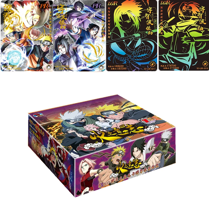 New Genuine Naruto Anime Cards Limited Diamond Flash Sp Cp Rare Lgr Colorful Black Card Hobbies Collection Boy Birthday Gift Toy