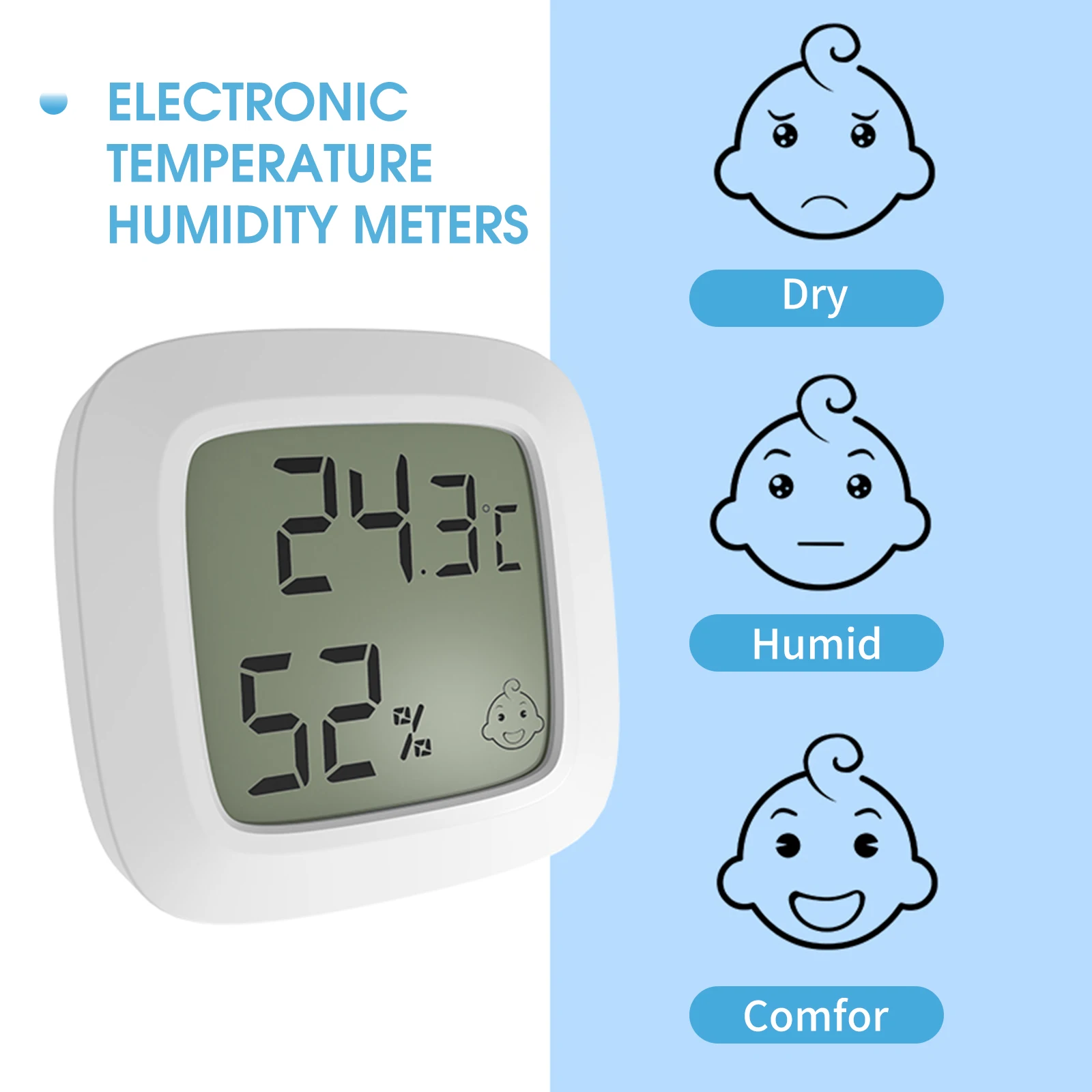 Indoor Hygrometer Thermometer Accurate Mini Humidity Monitor Magnetic Electronic Temperature Humidity Meters For Home temperature humidity meter air thermohygrometer