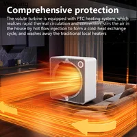Электрический обогреватель 500 Вт, маломощный вентилятор, PTC, керамический обогреватель, домашний небольшой солнечный обогреватель, интеллектуальный теплый вентилятор горячего воздуха на зиму — изображение 3