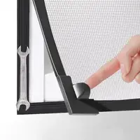 Fire-resistant Window Screen Magnetic Anti-mosquito Screen with Strong Adhesion Adjustable Mesh Window for Prevention Adjustable 2