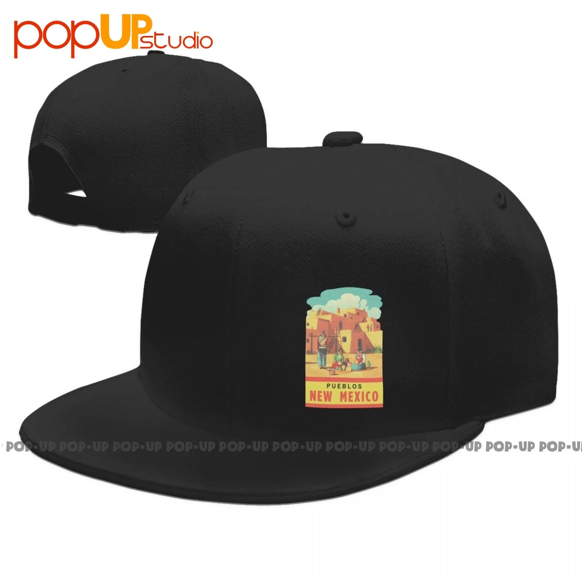 New Mexico Pueblos Travel- Indians,Santa Fe,Route 66 Snapback Cap Novelty Streetwear Baseball Caps