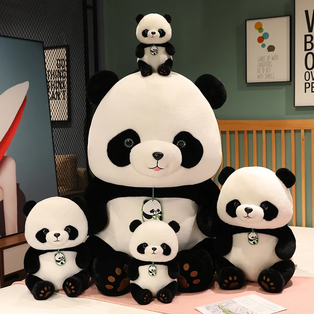 Panda de pelúcia bonito brinquedos de simulação de pelúcia animal macio  boneca realista panda abraço pequeno panda crianças brinquedos de presente  das crianças - AliExpress