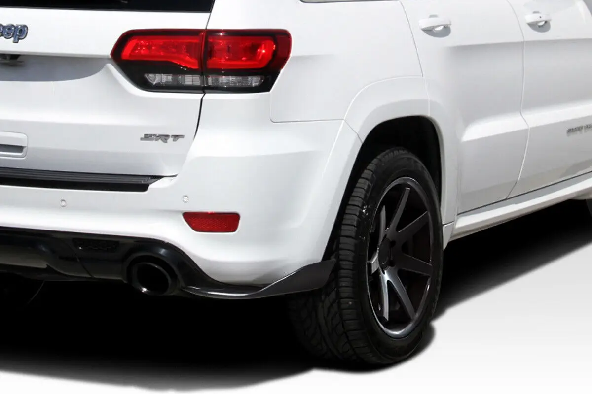 한 쌍의 리어 범퍼 사이드 코너, 지프 그랜드 체로키 SRT SRT8 WK2 2011-2022 스플리터 에이프런 디퓨저 스포일러 립 글로시 블랙