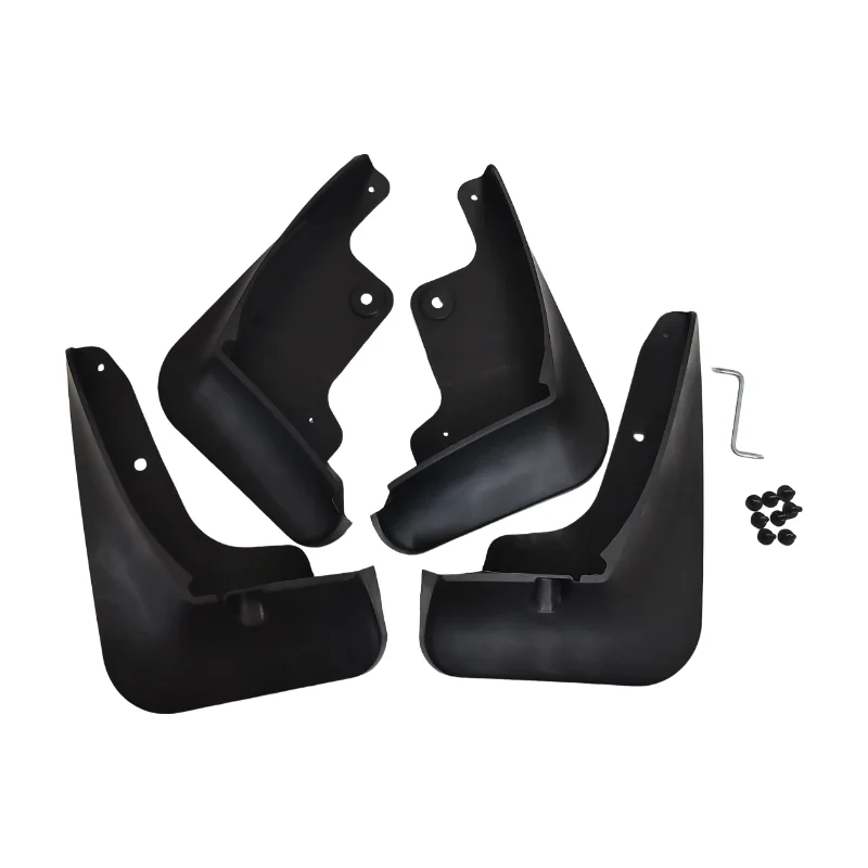 4-Piece Car Tire Fender & Wheel Mud Flaps Set - Front & Rear Splash Guards