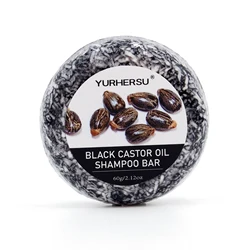 Black Castor Nourishing Shampoo & Conditioner Bar - Enriched with Castor Extract - 1 pcs