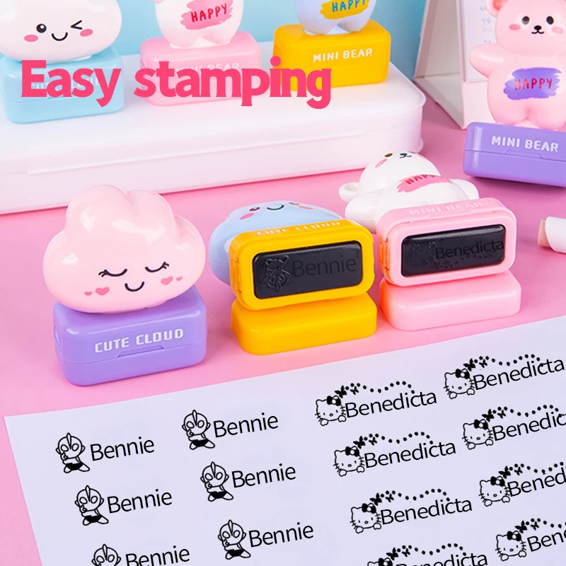 Cartoon Bear Name Stamp-Waterproof, Washable & Non-Fading-Perfect for Youngsters' Clothing & Gifts