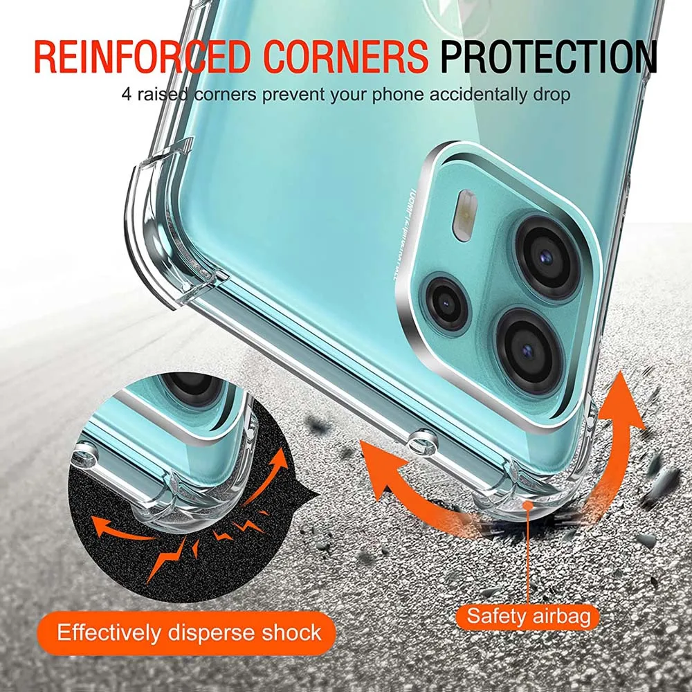 Luxury Anti-Drop Clear TPU Protective Phone Case Cover