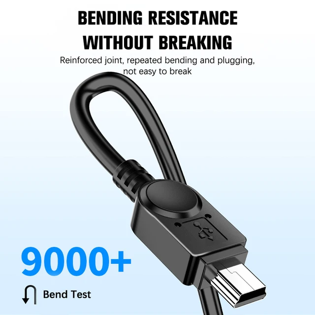 1/2/3M USB 2.0 to Mini USB 5Pin Fast Data Charger Power V3 Cables For MP3 4 Car DVR GPS TV PS3 HDD Mobile Hard Disk Drive box 2