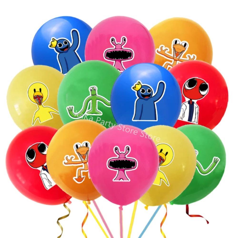 12/24pcs Rainbow Friends Latex Balloon Party Supplies 12Inch Video Games Party Balloons for Baby Shower Kid Birthday Party Decor