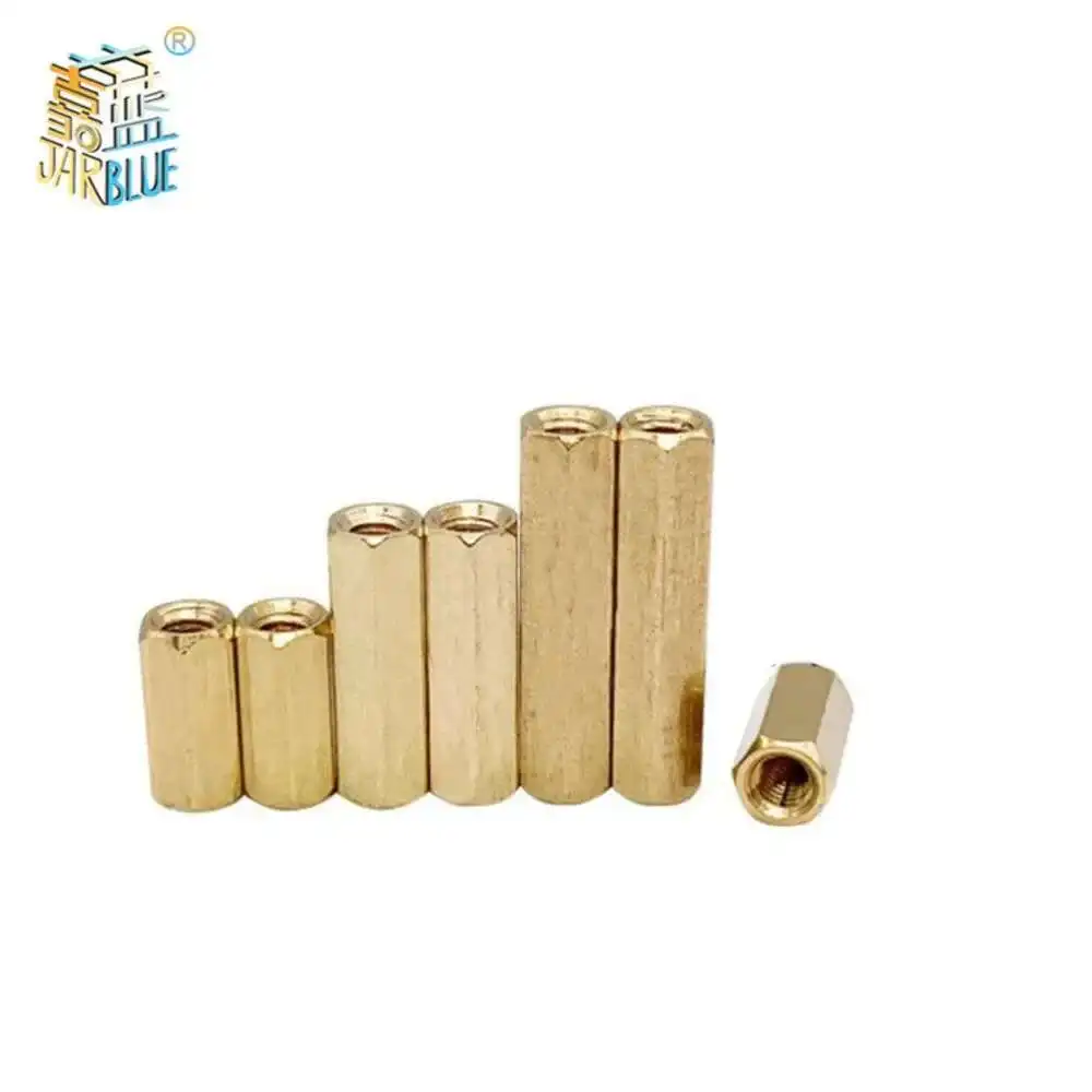 Brass Standoff Spacer 10pcs/lot Hex Female to Female M2-M5 brass standoff spacer Hexagonal Stud Spacer Hollow Pillars Screw