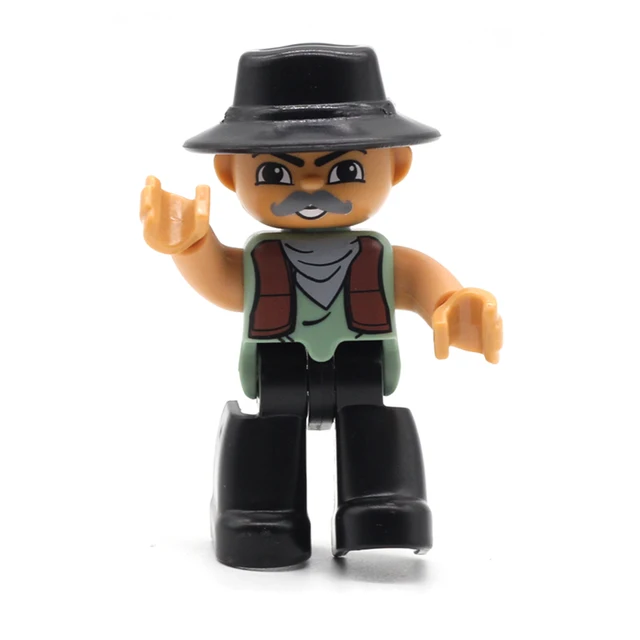 Big Size Action Figures City Princess Policemen Family Building Block Doll Character Accessory Toys Assembly Children Kids Gift Hunter