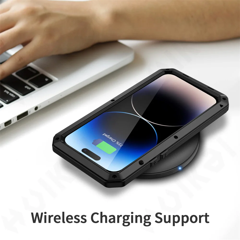 Case For iPhone 15 14 13 12 11 Pro Max XS XR 8 7  Plus SE 2020 Metal Heavy Duty 360 Full Body Shockproof Armour Protective Cover