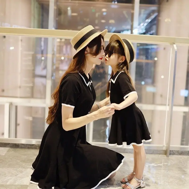 

Mother Daughter Matching Dresses Baby Girls and Women's Dress Parent-child Matching Clothes Summer New Kids Clothes