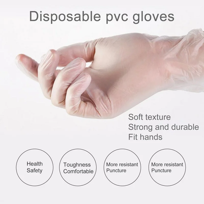 PVC TPE Nitrile Disposable Gloves Catering Baking Transparent Thickened Kitchen Special Protection Tear Resistant Oil Resistant